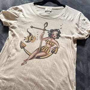 Vintage Graphic Beige Short Sleeve Tee
